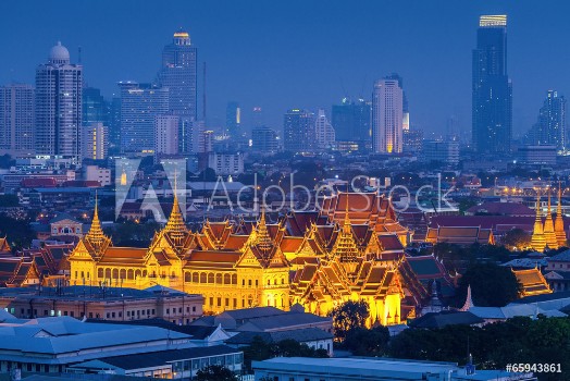 Picture of Grand palace at twilight in Bangkok Thailand
